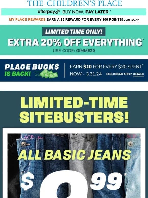 ⏳ EXTRA 20% EVERYTHING including $9.99 Basic JEANS!
