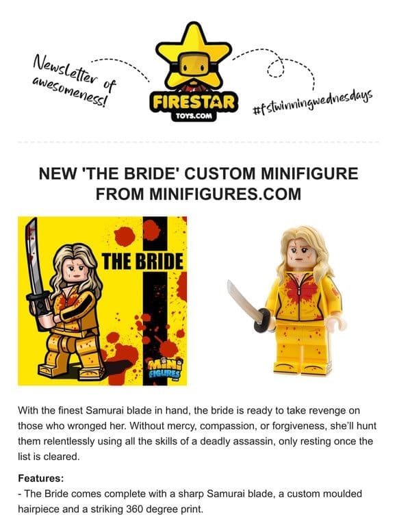 ⚔️  The Bride & The Crazy Fighters: Dive into Excitement with New Custom Minifigures at Firestar Toys