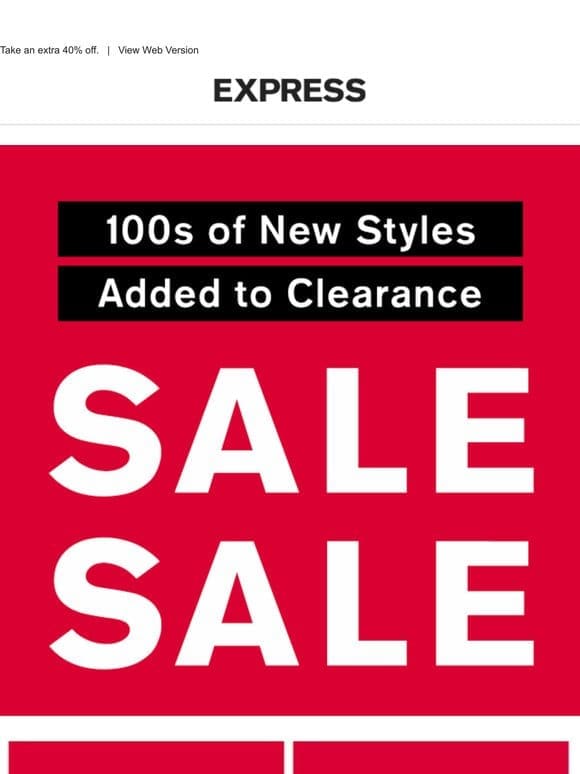 ⚡ 100s of new styles added to clearance! ⚡