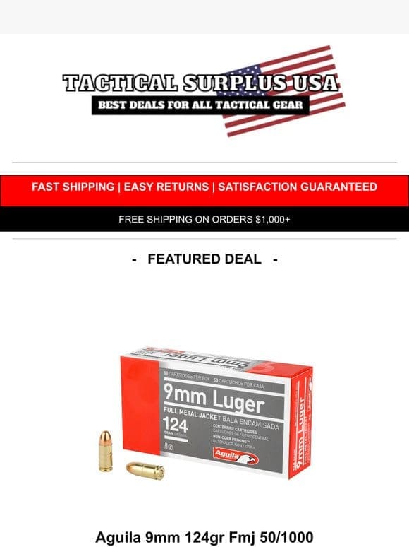 ⚡️ 9mm Ammo Restock – Top Deals Available ⚡️