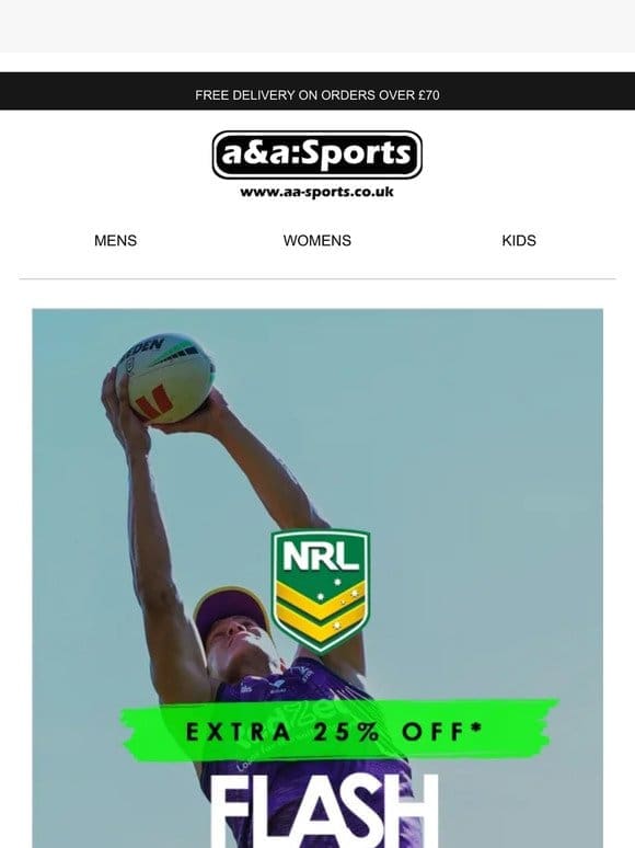 ⚡️ FLASH SALE → Extra 25% OFF All NRL
