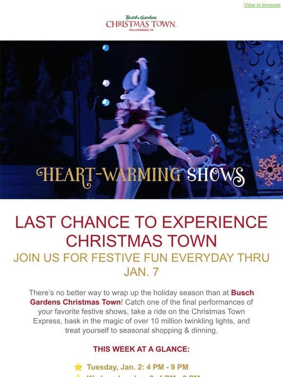 ✨ Last Week to Experience Christmas Town ✨
