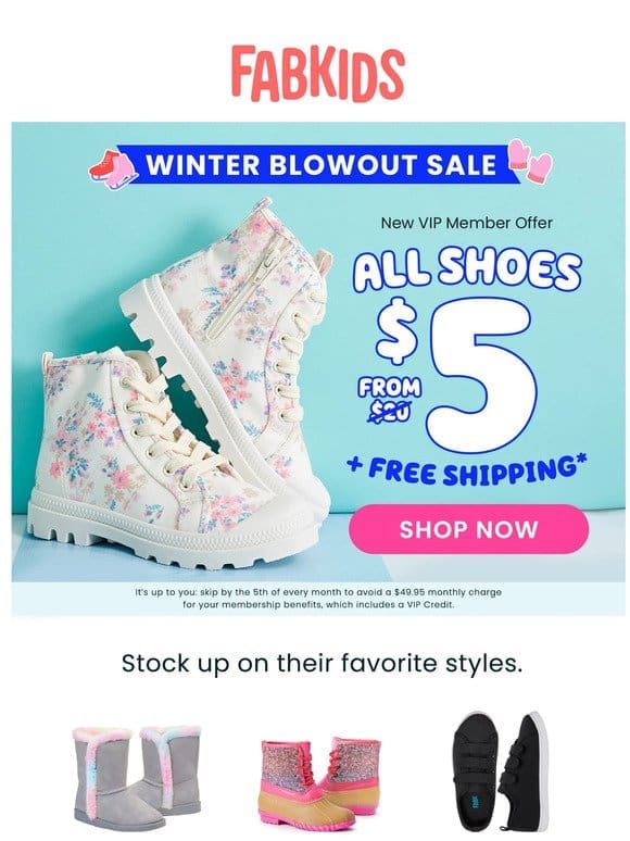 ❄️Winter Blowout: Shoes from $5❄️