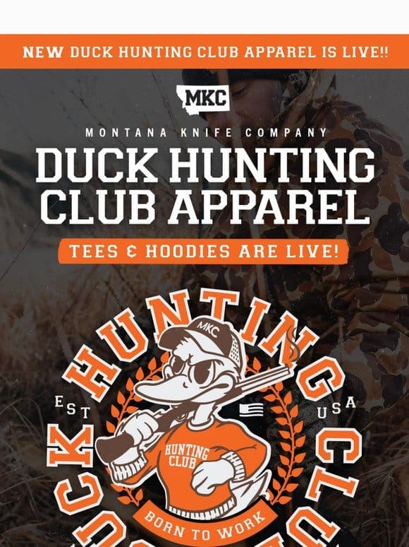 ❌ NEW MKC Duck Hunting Club Apparel!