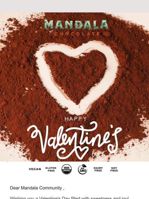 ❤️Happy Valentine’s Day from Mandala Chocolate!
