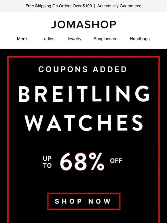 ️ BREITLING COUPONS ADDED (68% OFF)
