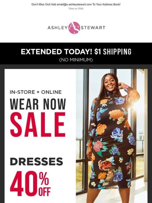 $1 Shipping LAST DAY + 40% off Dresses， Tops and Intimates