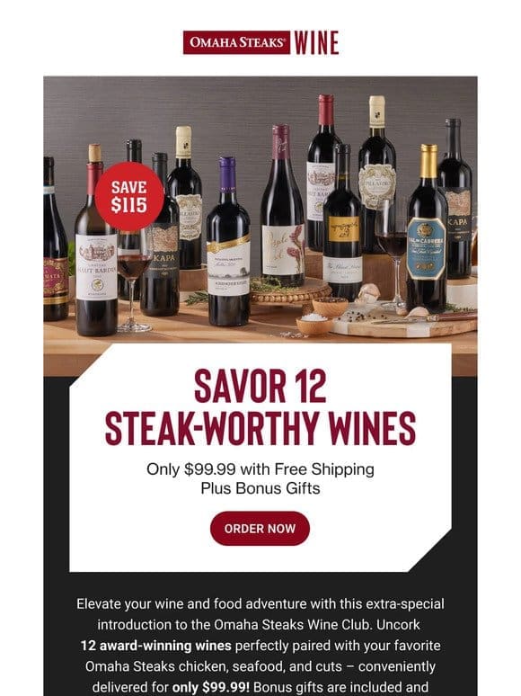 $115 Off 12 Steak-Worthy Wines