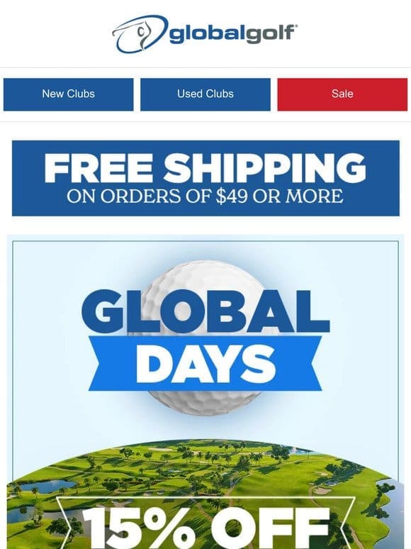 15% Off Apparel， Shoes & More at Global Days