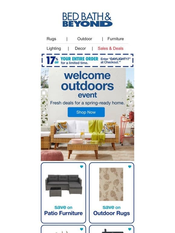 17% Off Outdoors & Beyond–Happening NOW ☀️