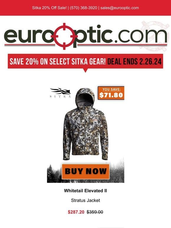 20% OFF: Save on Popular Sitka Gear Now!