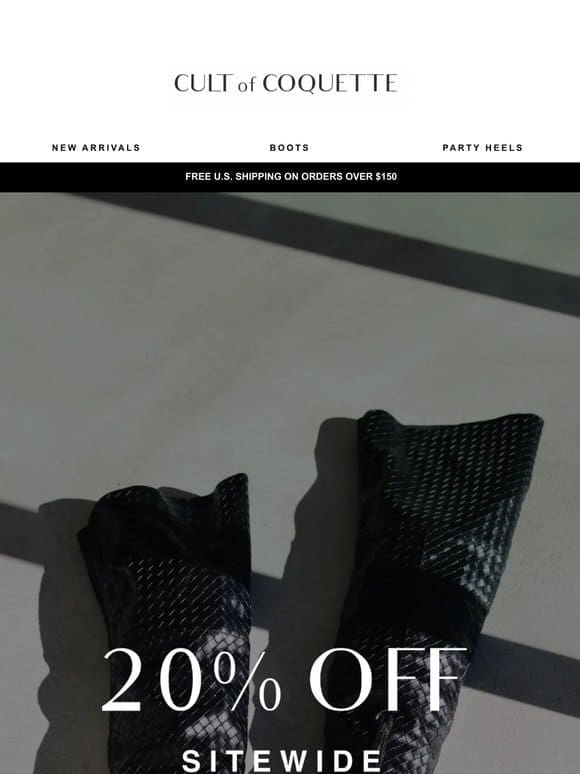 20% Off All Shoe Styles