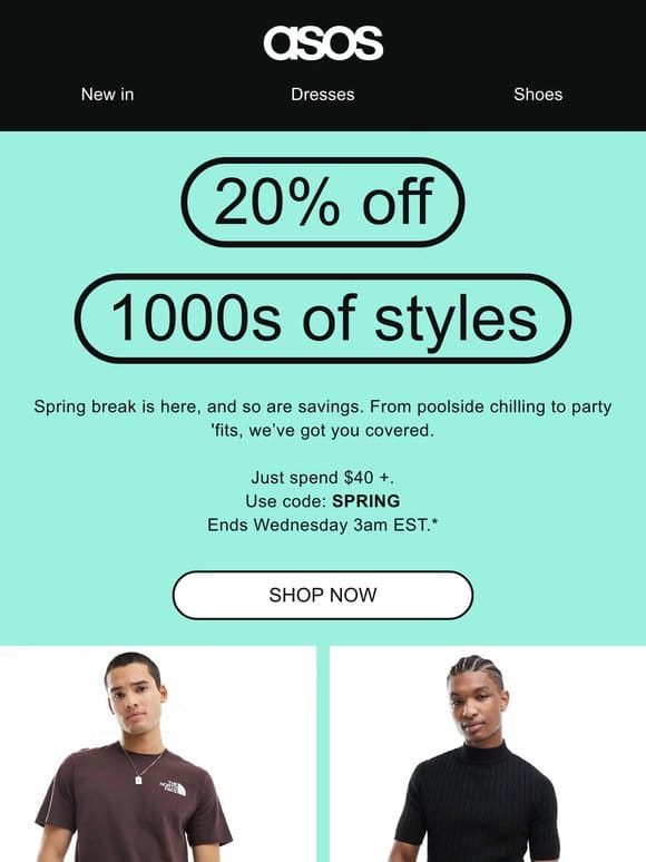 20% off 1000s of styles  ️