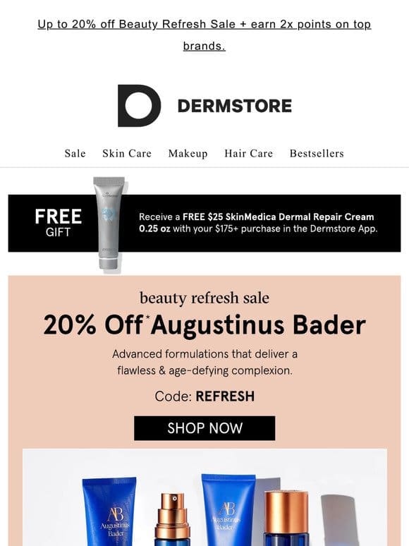 20% off Augustinus Bader — Beauty Refresh Sale