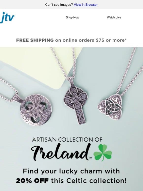 20% off the Artisan Collection of Ireland