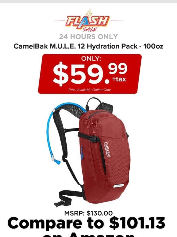 24 HOURS ONLY | CAMELBAK BIKE HYDRATION PACK | FLASH SALE
