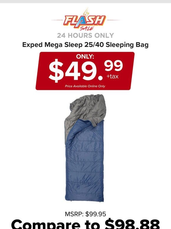 24 HOURS ONLY | EXPED SLEEPING BAG | FLASH SALE