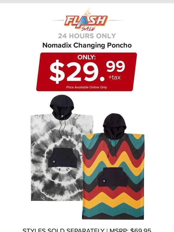 24 HOURS ONLY | NOMADIX CHANGING PONCHO | FLASH SALE