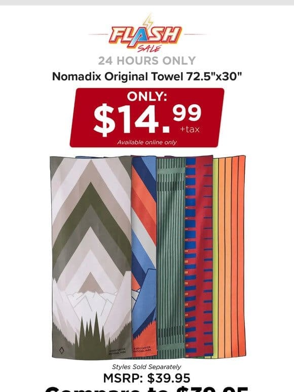 24 HOURS ONLY | NOMADIX TOWEL | FLASH SALE