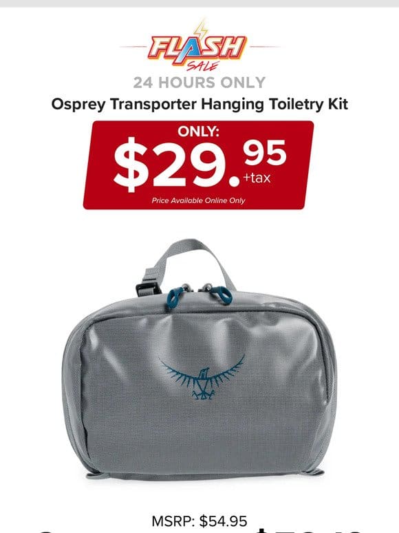 24 HOURS ONLY | OSPREY TOILETRY BAG | FLASH SALE