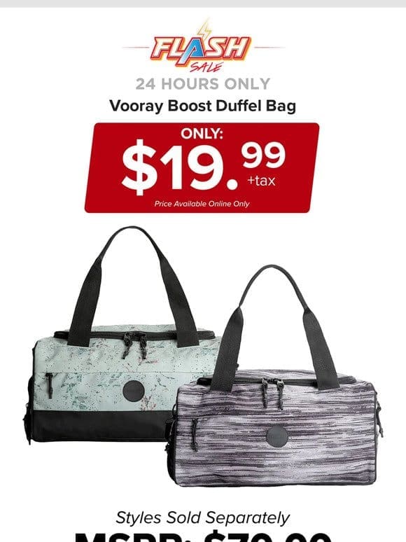 24 HOURS ONLY | VOORAY DUFFEL BAG | FLASH SALE