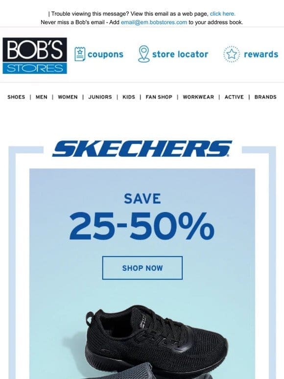 25-50% OFF Skechers