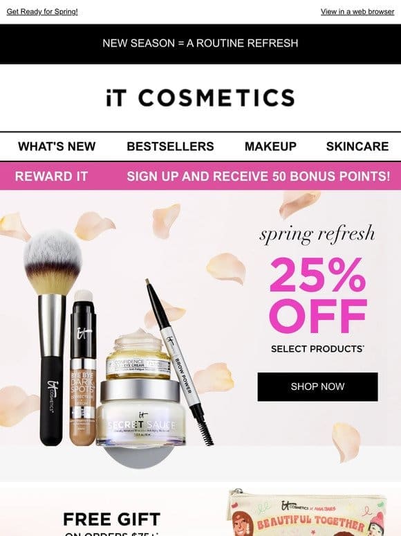 25% OFF Select Products