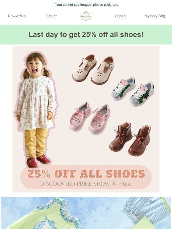 25% off Shoes Ends Today!