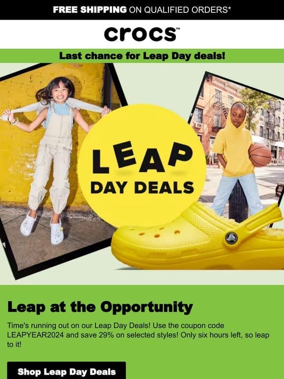 29% off with LEAPYEAR2024， valid today only!