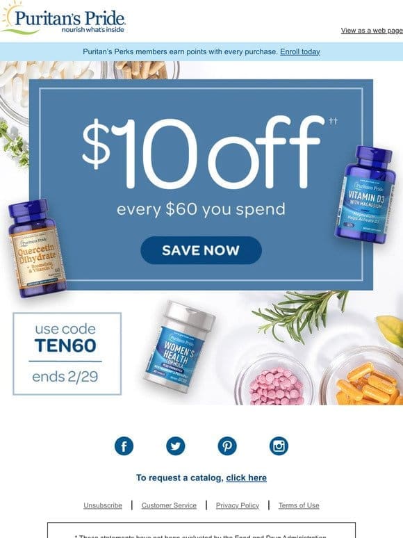 3 Days Only: $10 off every $60