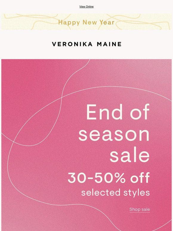 30-50% off | End of season sale continues…