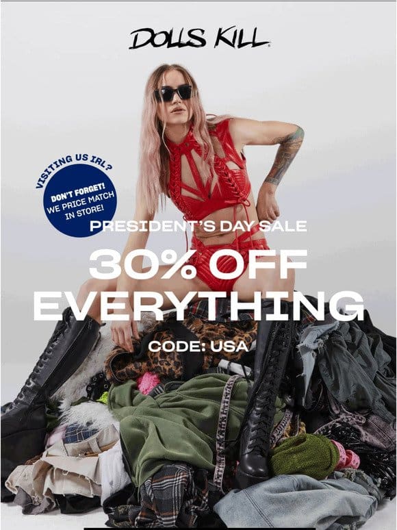 30% OFF EVERYTHING!!  ❤️