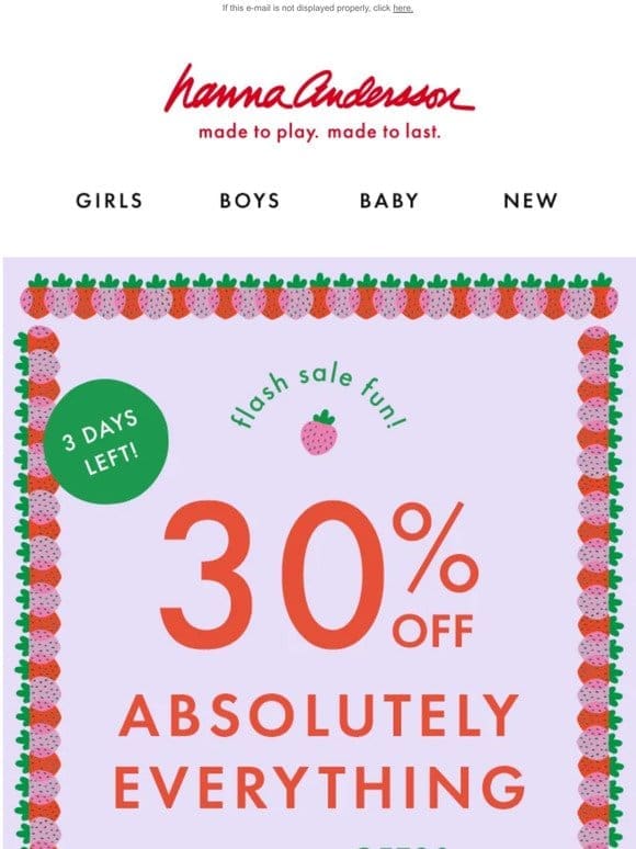 30% Off Absolutely EVERYTHING