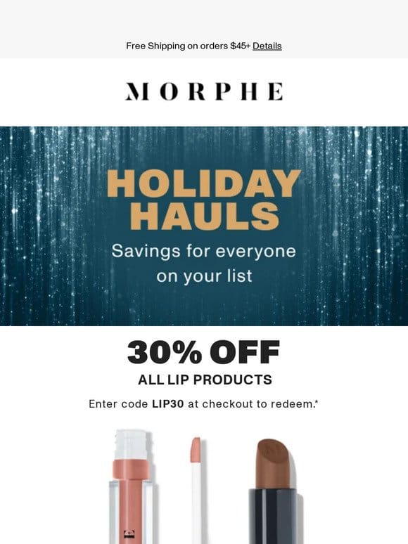 30% Off All Lip (24 Hours Only)