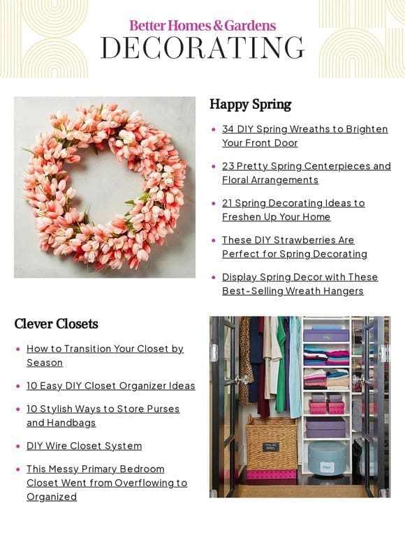 34 DIY Spring Wreaths to Brighten Your Front Door