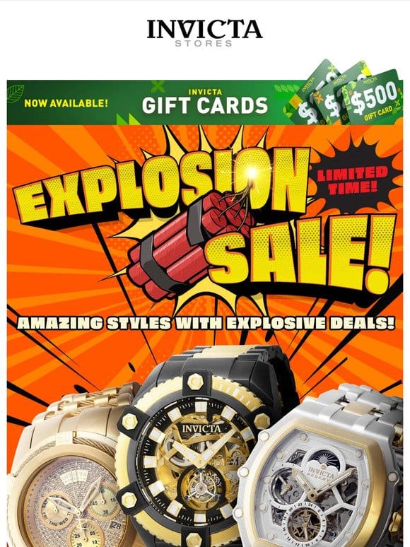 3， 2， 1… EXPLOSION SALE Is BLOWING UP❗️