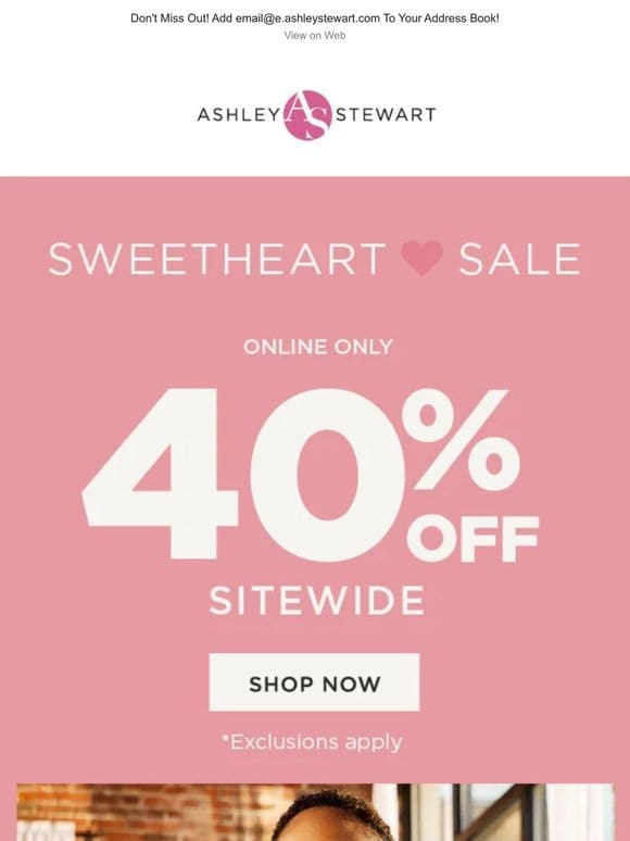 40% OFF THE ENTIRE. SITE.