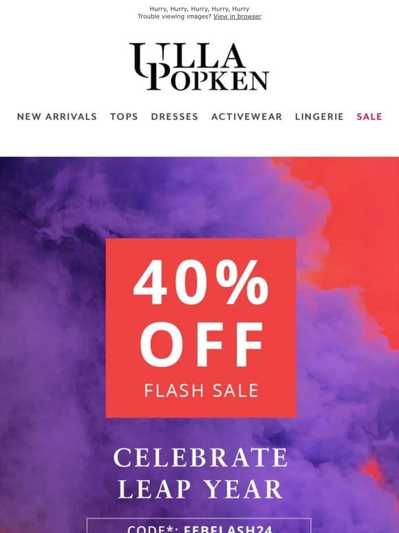 40% Off Ends in just a few hours