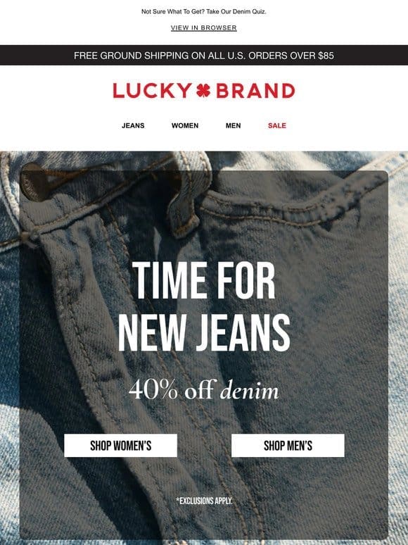 40% Off! Your Favorite Jeans Are On Sale