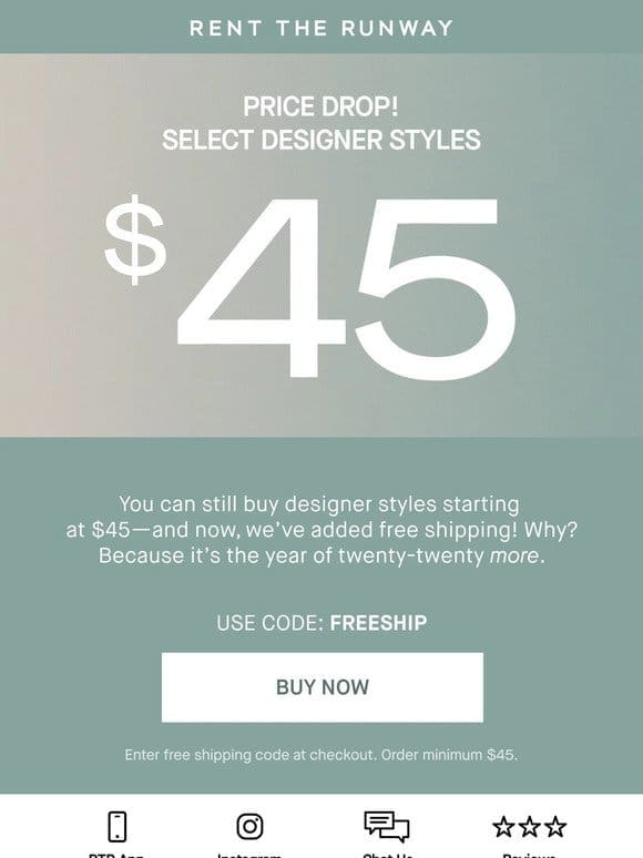 $45 styles + free shipping!