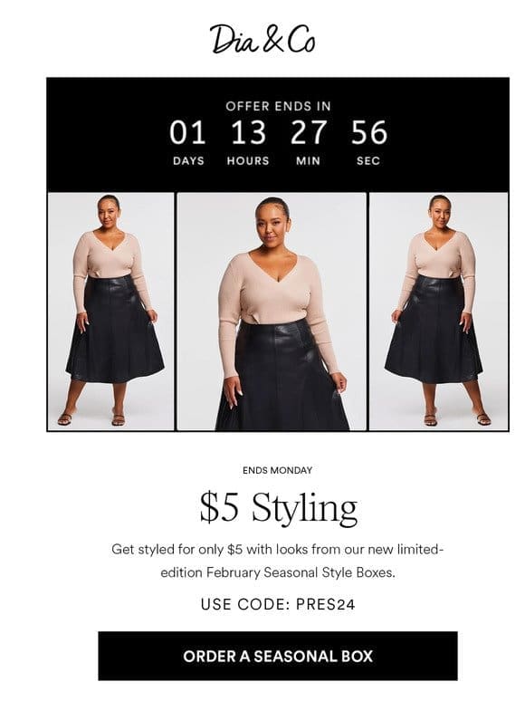 $5 Styling ($20 Value) Ends Tonight