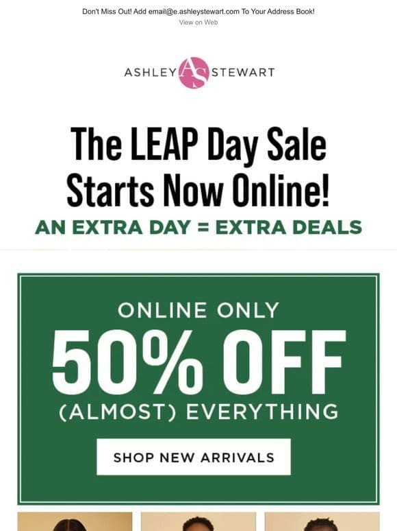 50% OFF Almost Everything!!!! LEAP DAY SAVINGS
