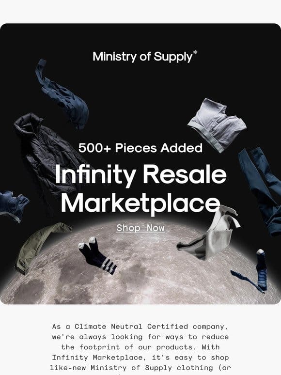 500+ Pieces Added to Infinity Resale Marketplace