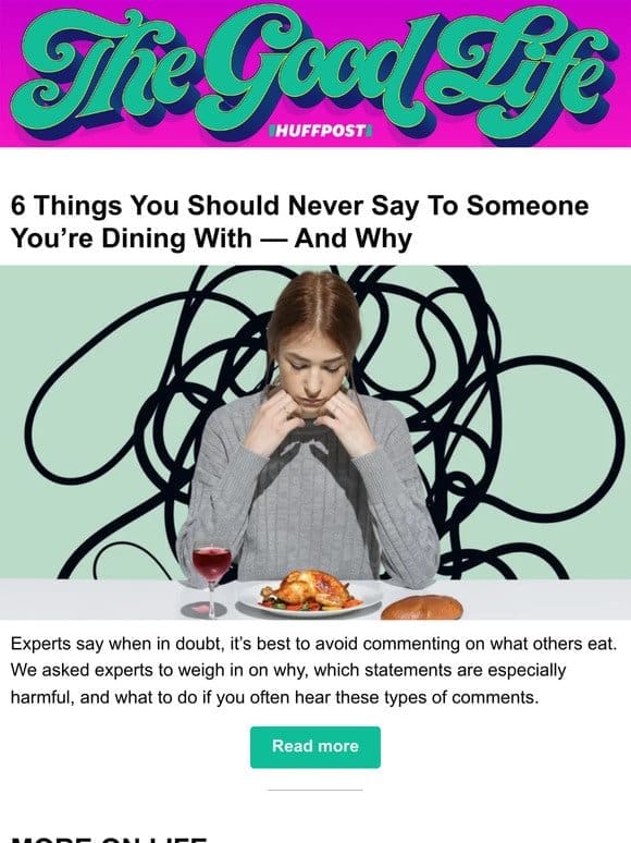 6 things you should never say to someone you’re dining with — and why
