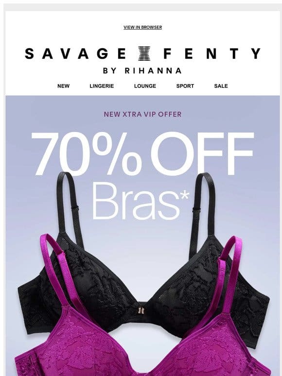 70% Off Bras. Yes， You Read That Right!