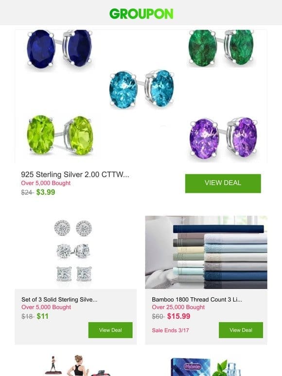 925 Sterling Silver 2.00 CTTW Oval Cut Gemstone Stud Earrings – Multiple Options and More