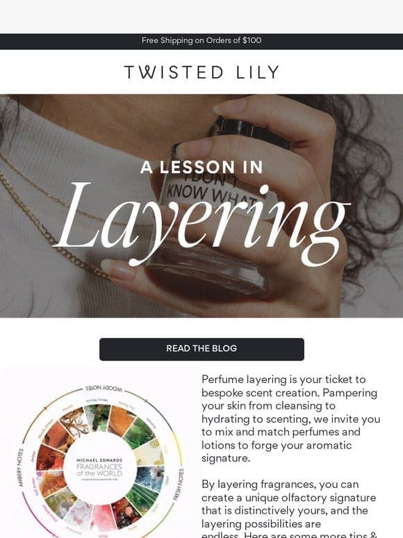 A LESSON IN LAYERING
