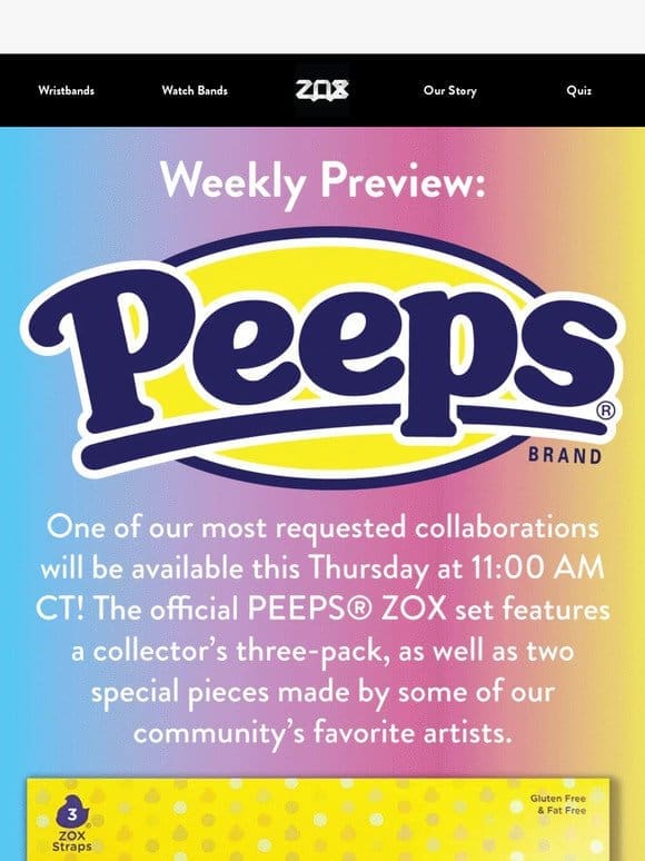 A Limited Edition PEEPS® ZOX Collection Is Coming Soon!