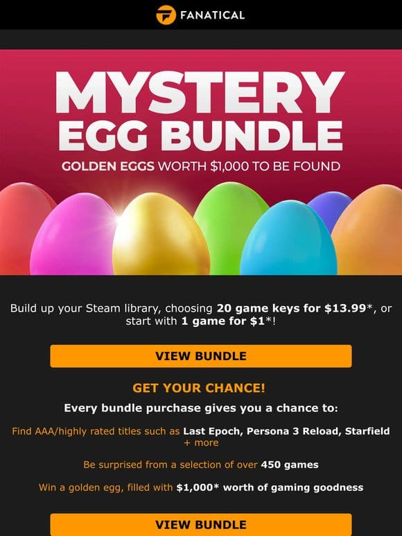 A chance to find AAA + win gaming goodness