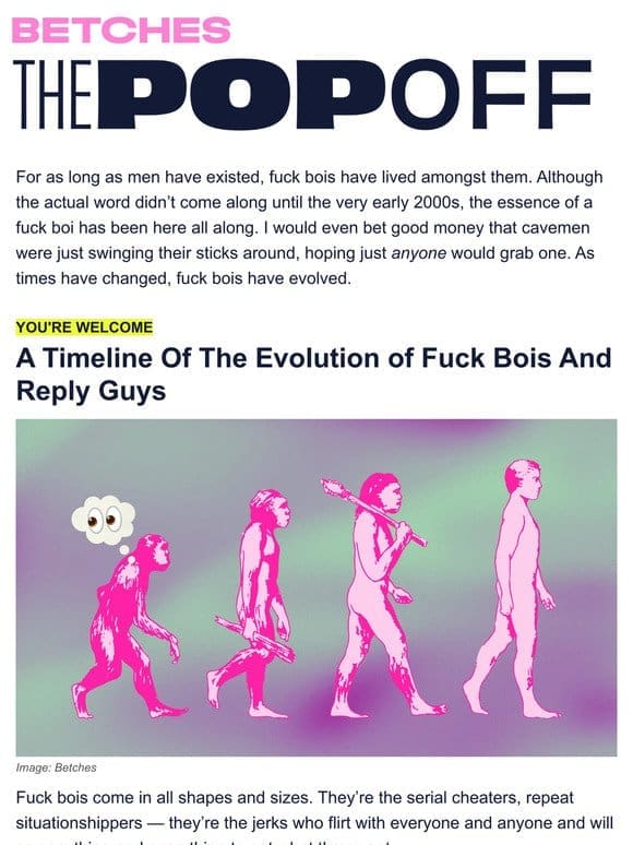 A timeline of the evolution of f*ck bois and reply guys